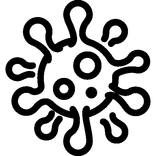 Black-and-White Virus Illustration