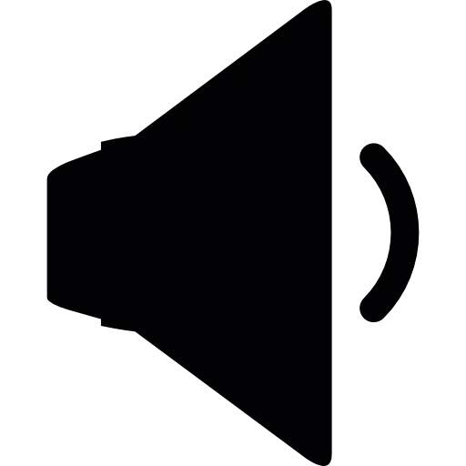 Black Sound Icon for Audio Controls