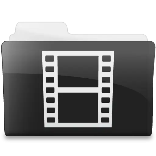 Black Video Folder Icon