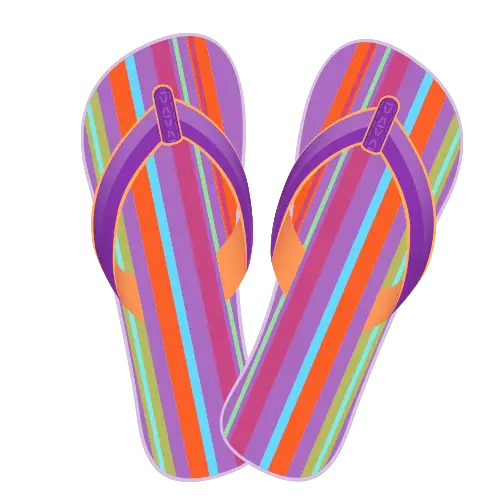 Colorful Striped Flip-Flops for Summer
