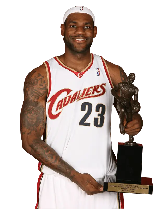Basketball Player Holding Trophy
