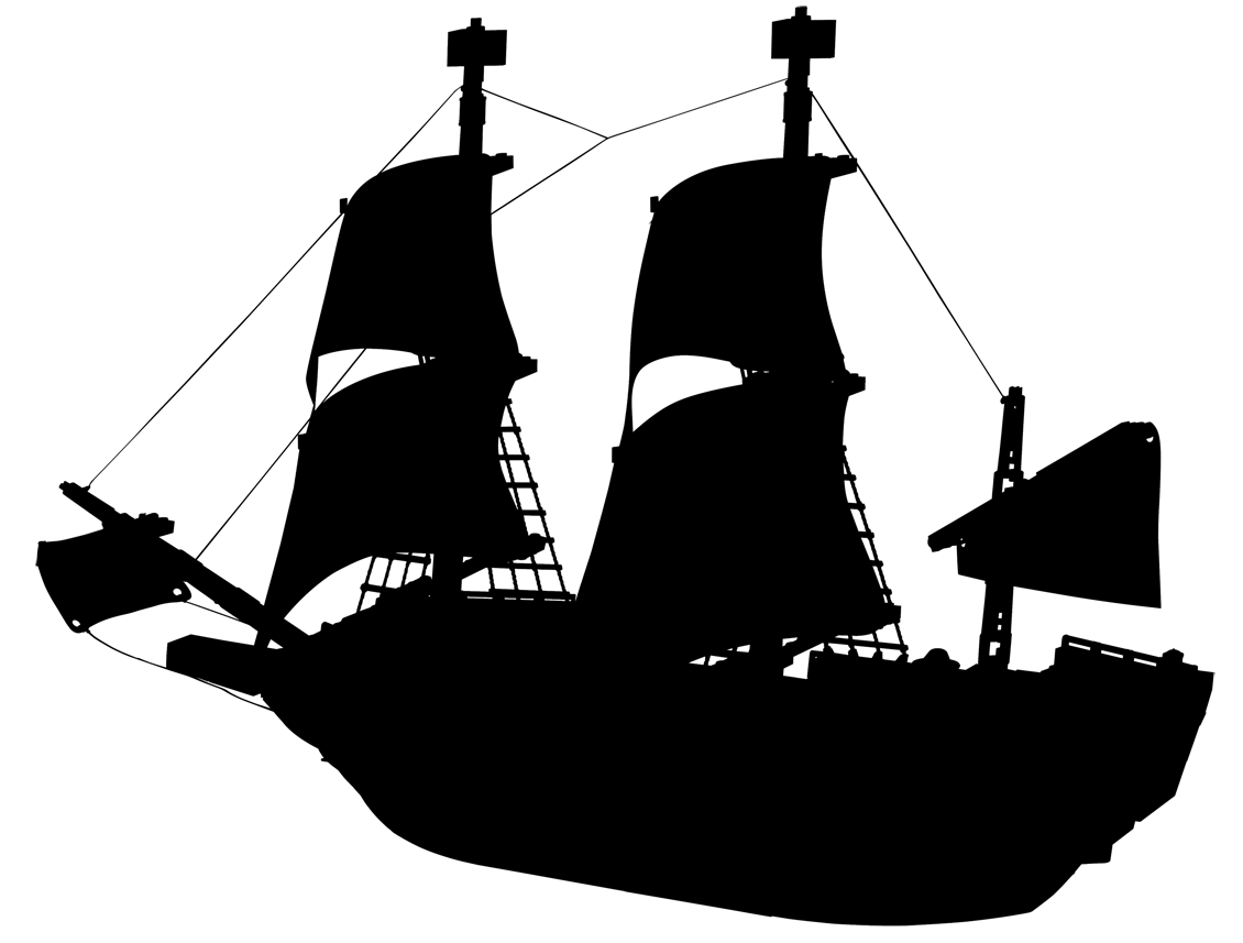 Silhouette of a Sailing Ship