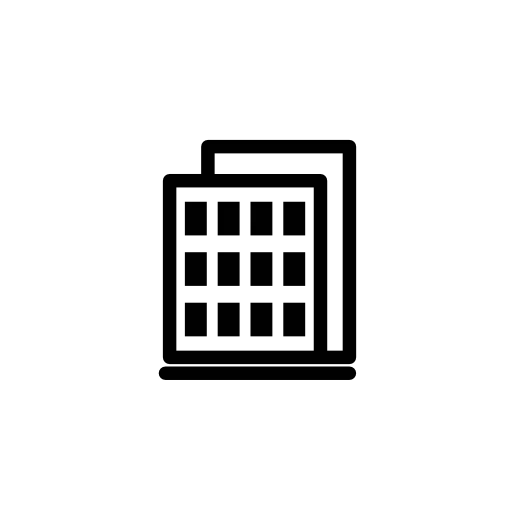 Simple Black Building Icon
