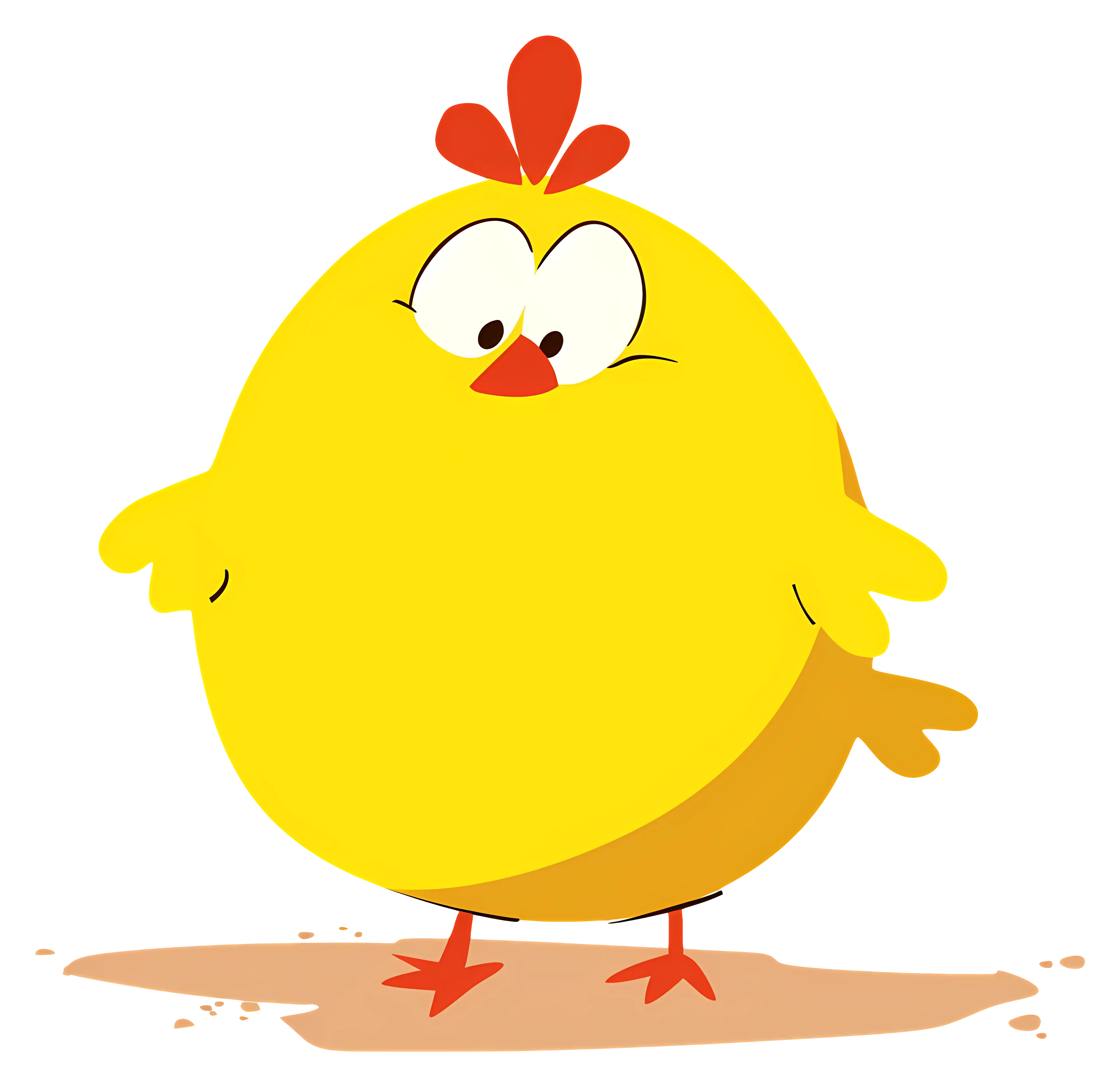 Cartoon Yellow Chicken Illustration