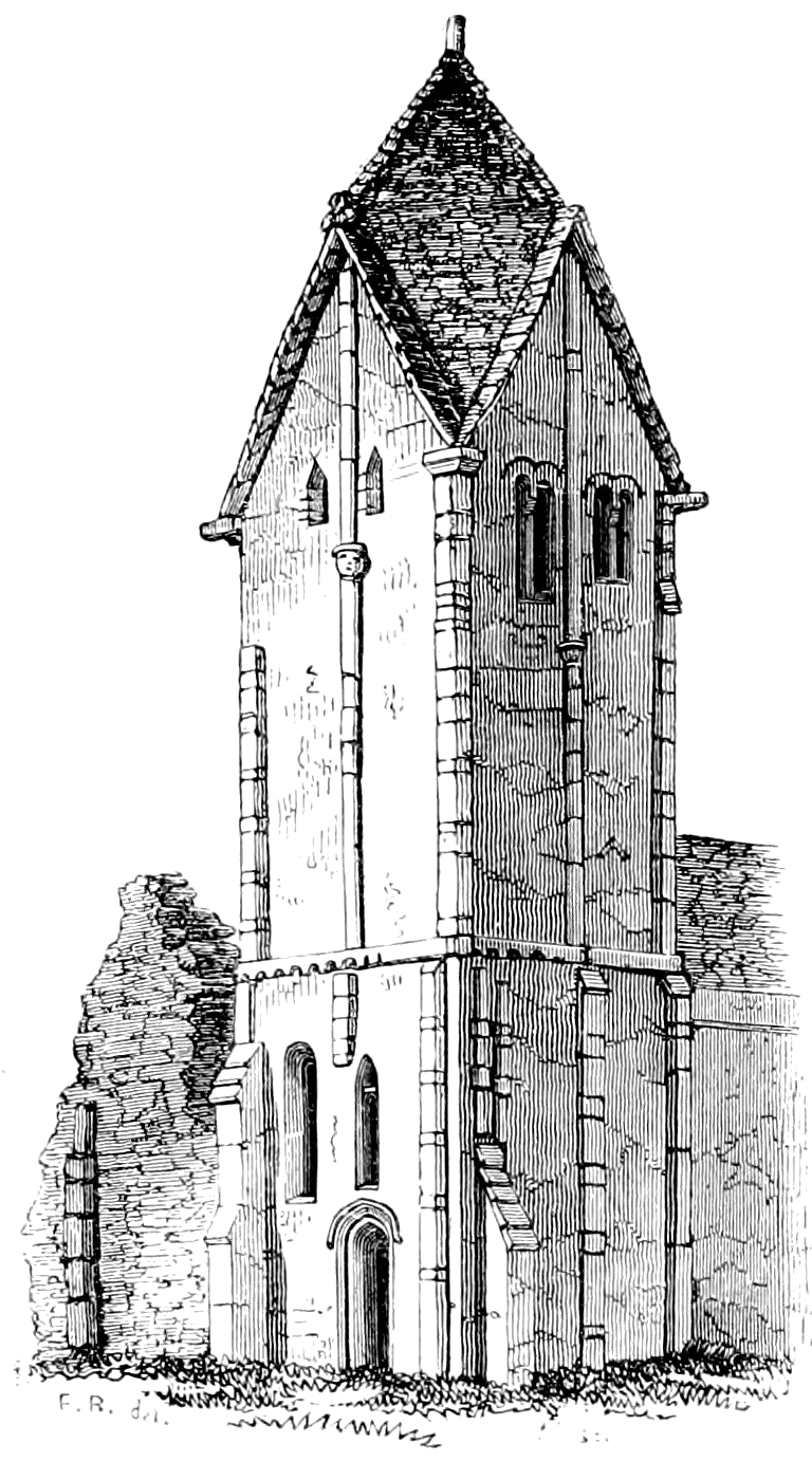 Medieval Church Tower Illustration