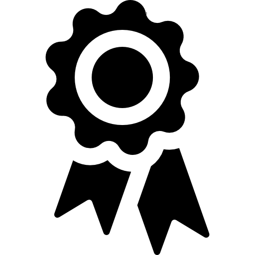 Award Ribbon Icon in Black