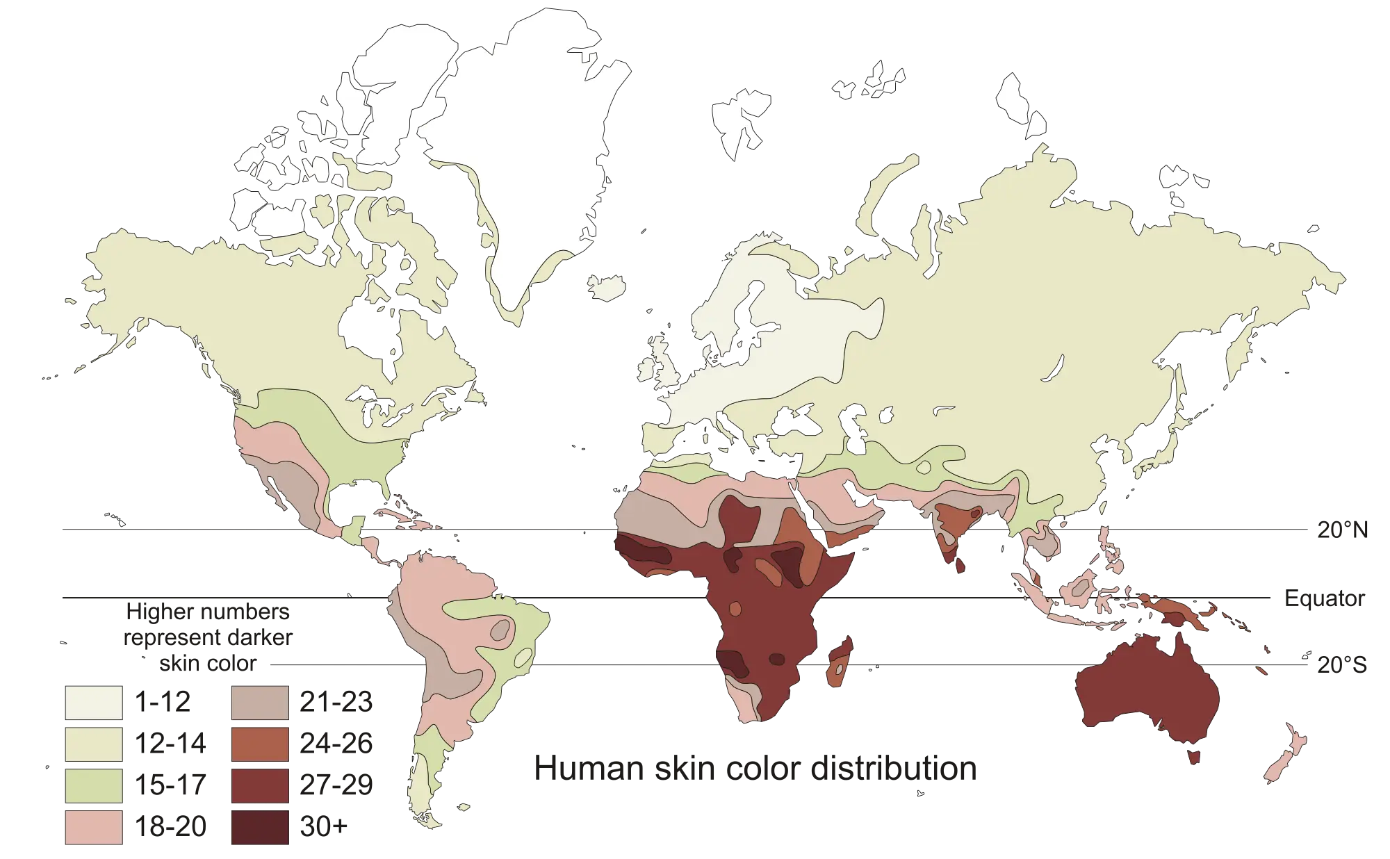 Human Skin Color Distribution Map