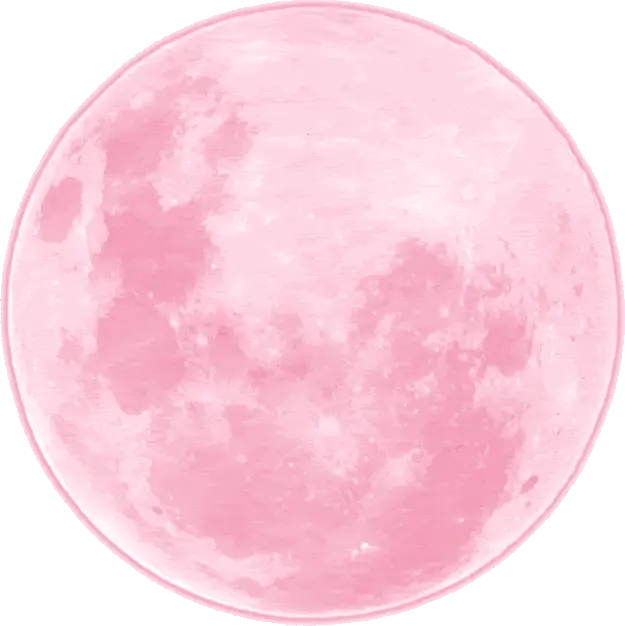 Pink Full Moon Illustration