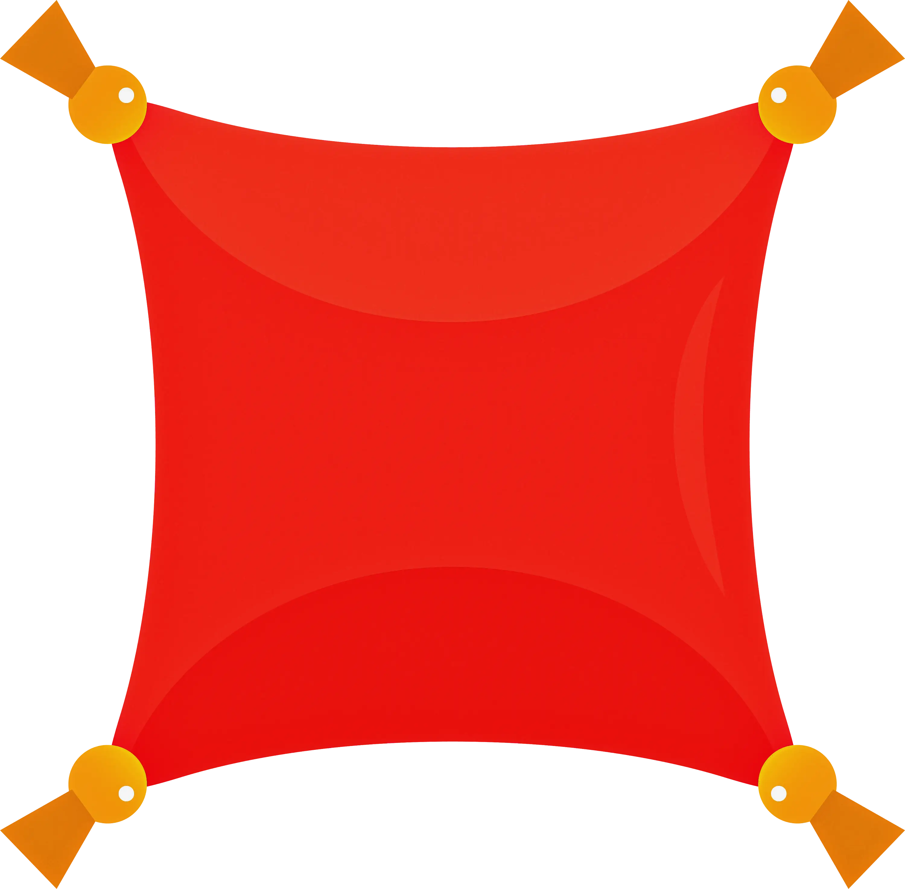 Red Decorative Fabric Banner