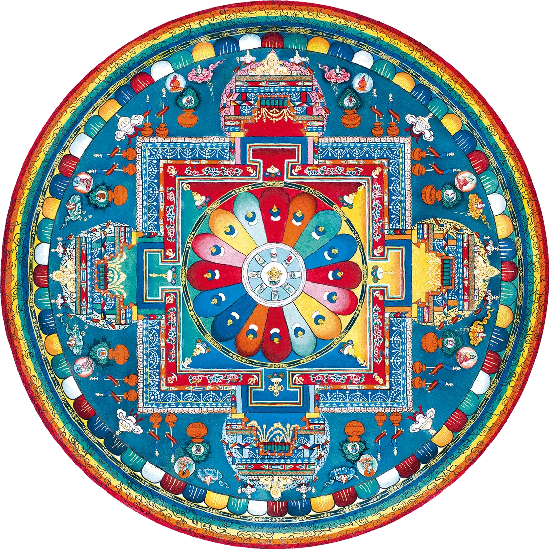 Colorful Buddhist Mandala Design