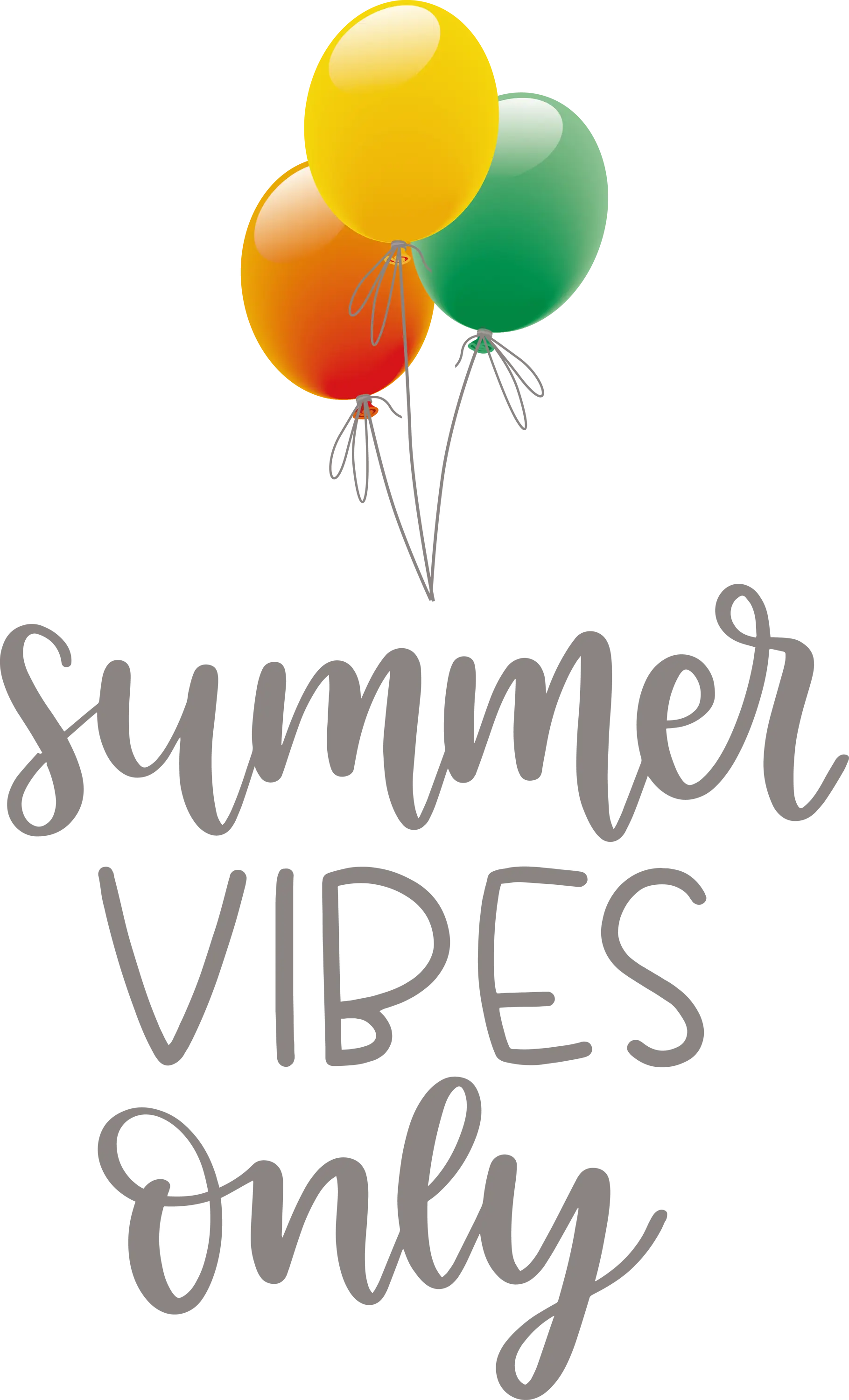 Summer Vibes Only with Colorful Balloons