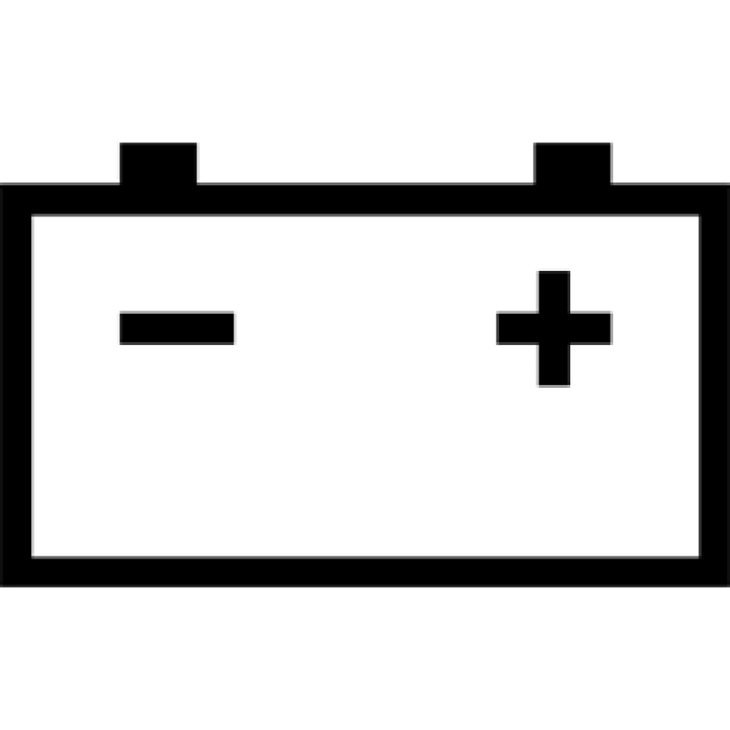 Simple Black and White Battery Icon