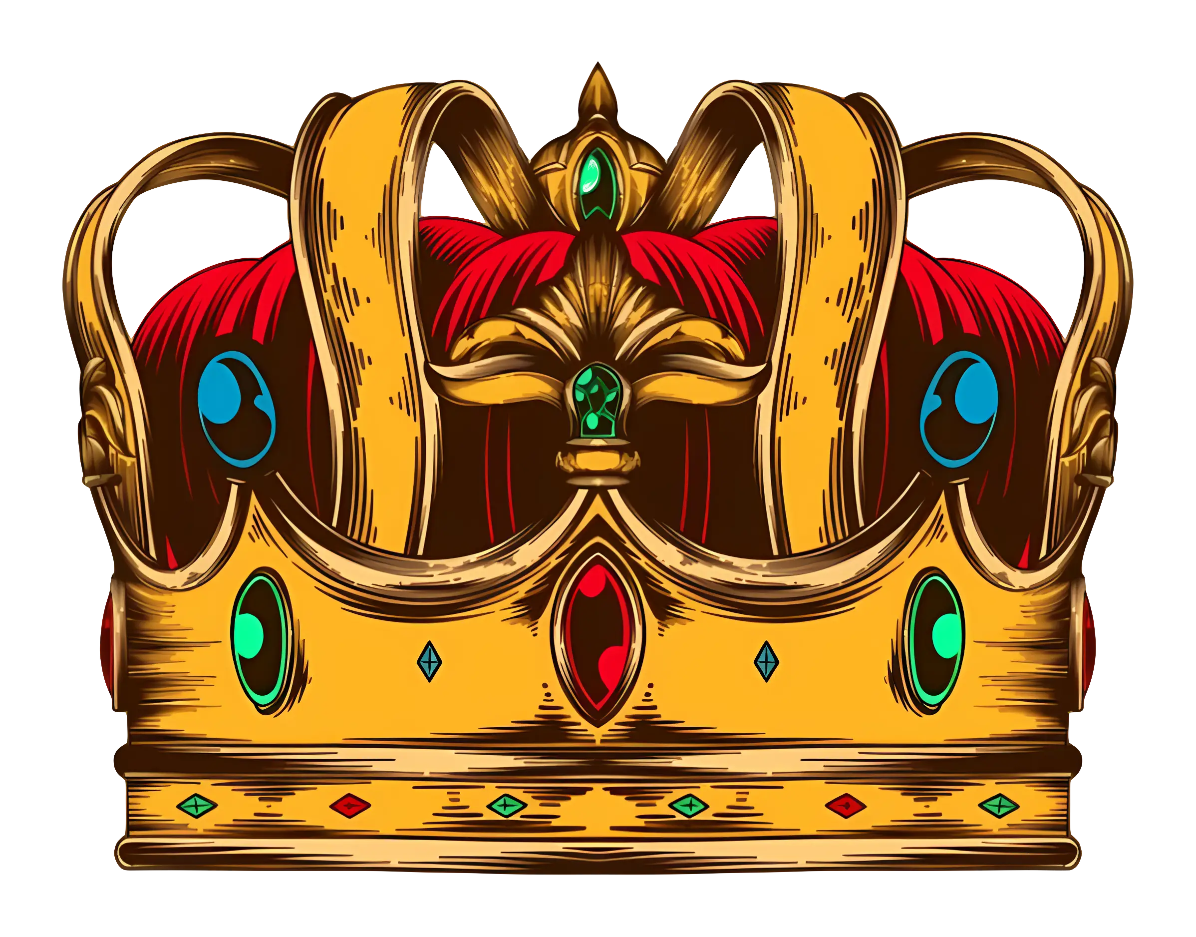 Vintage Ornate Crown with Golden Details