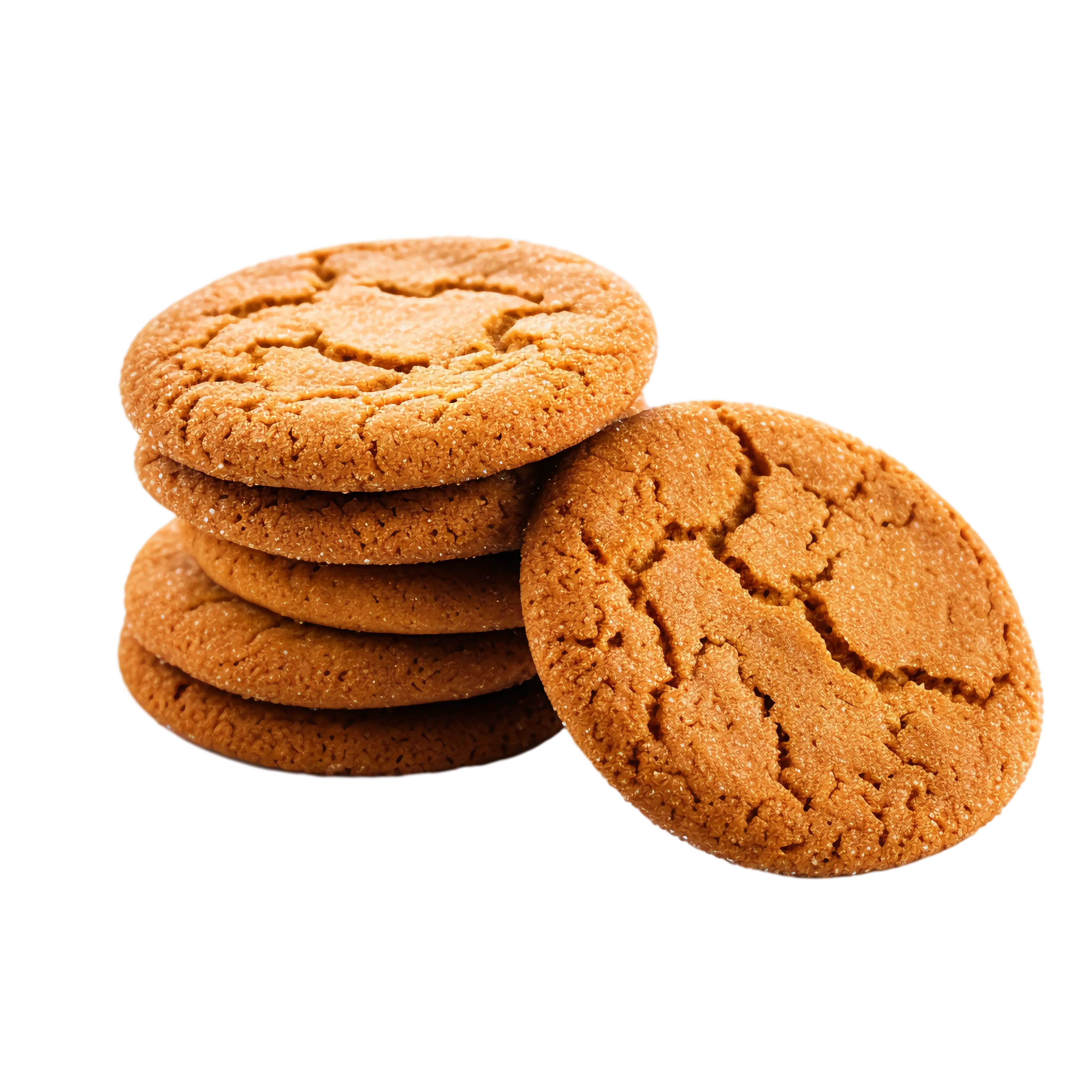 Stack of Crispy Brown Cookies