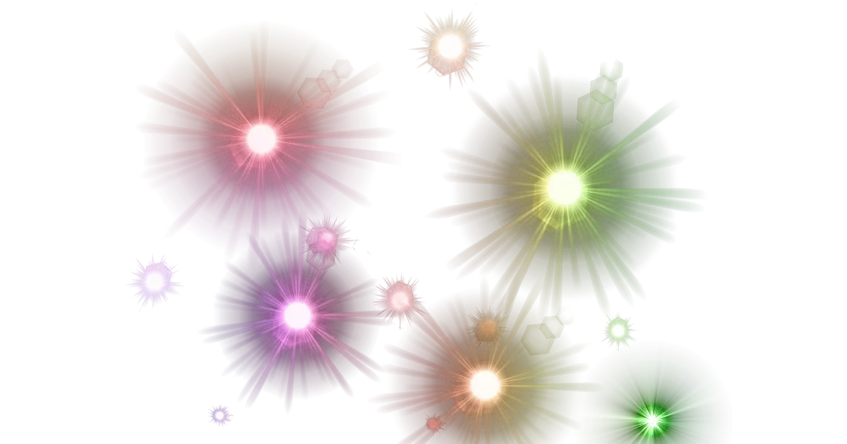 Colorful glowing sparkles effect graphic