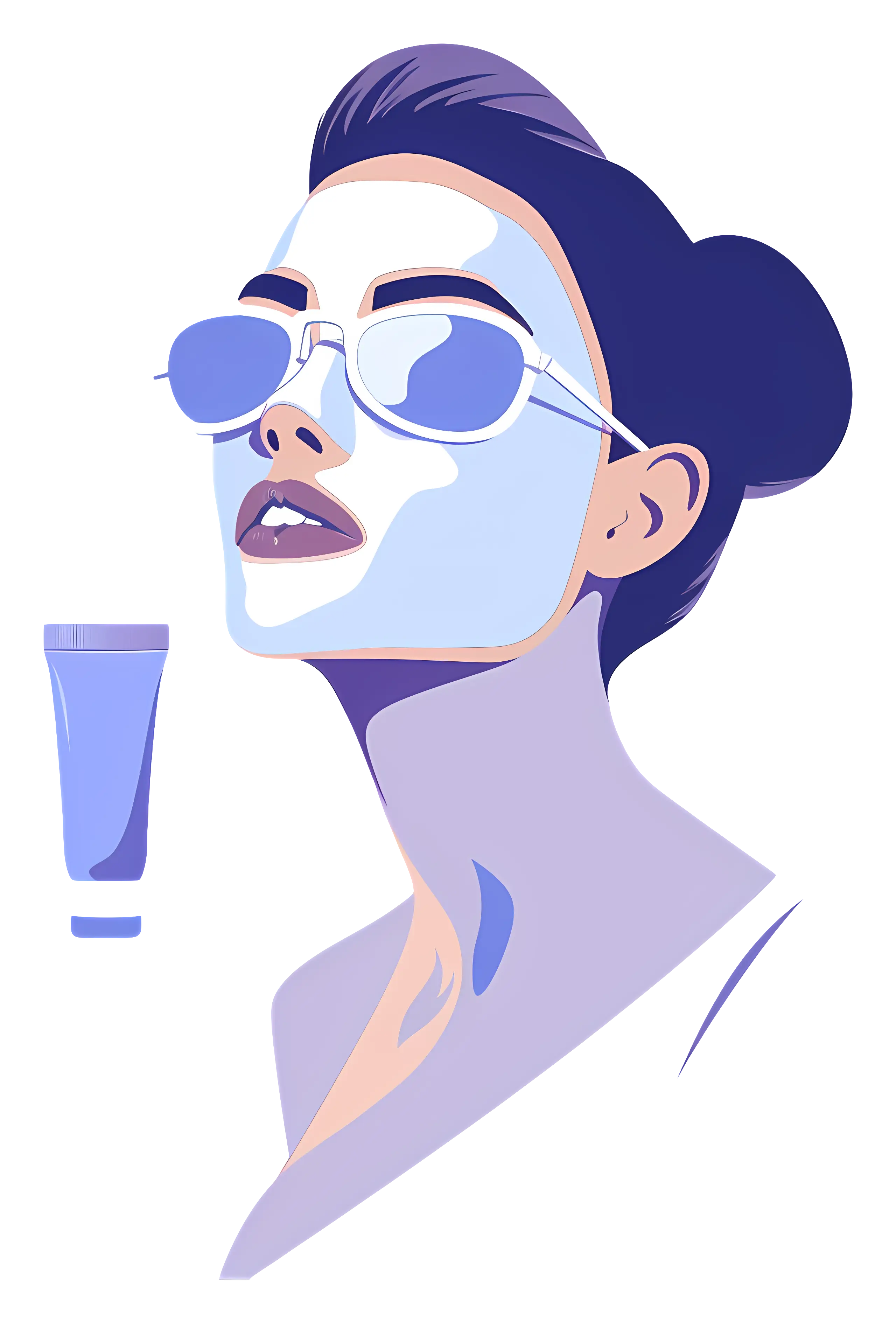 Woman Applying Face Mask