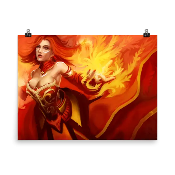 Red-haired Woman with Fire