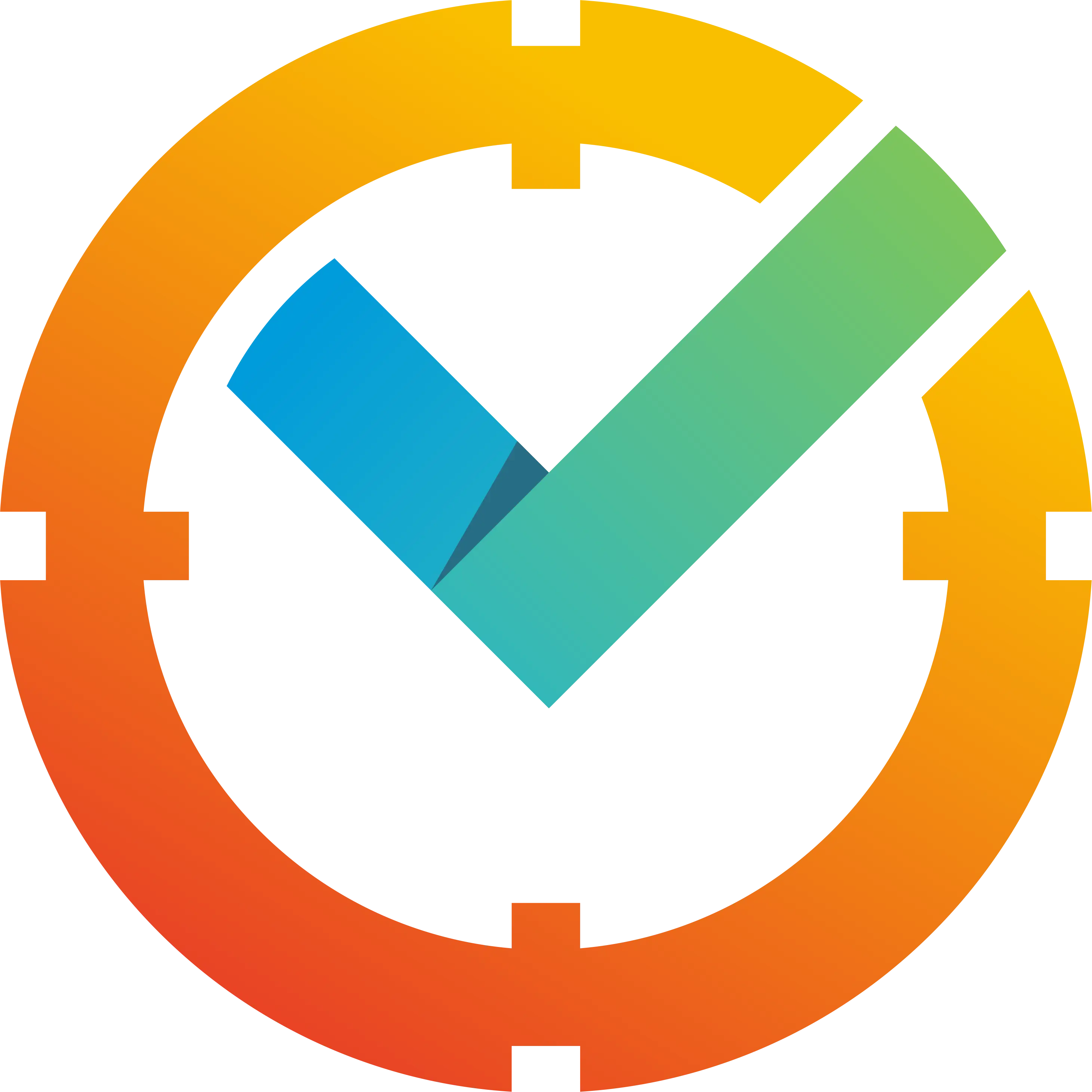 Colorful Check Logo for Approval or Verification Symbol