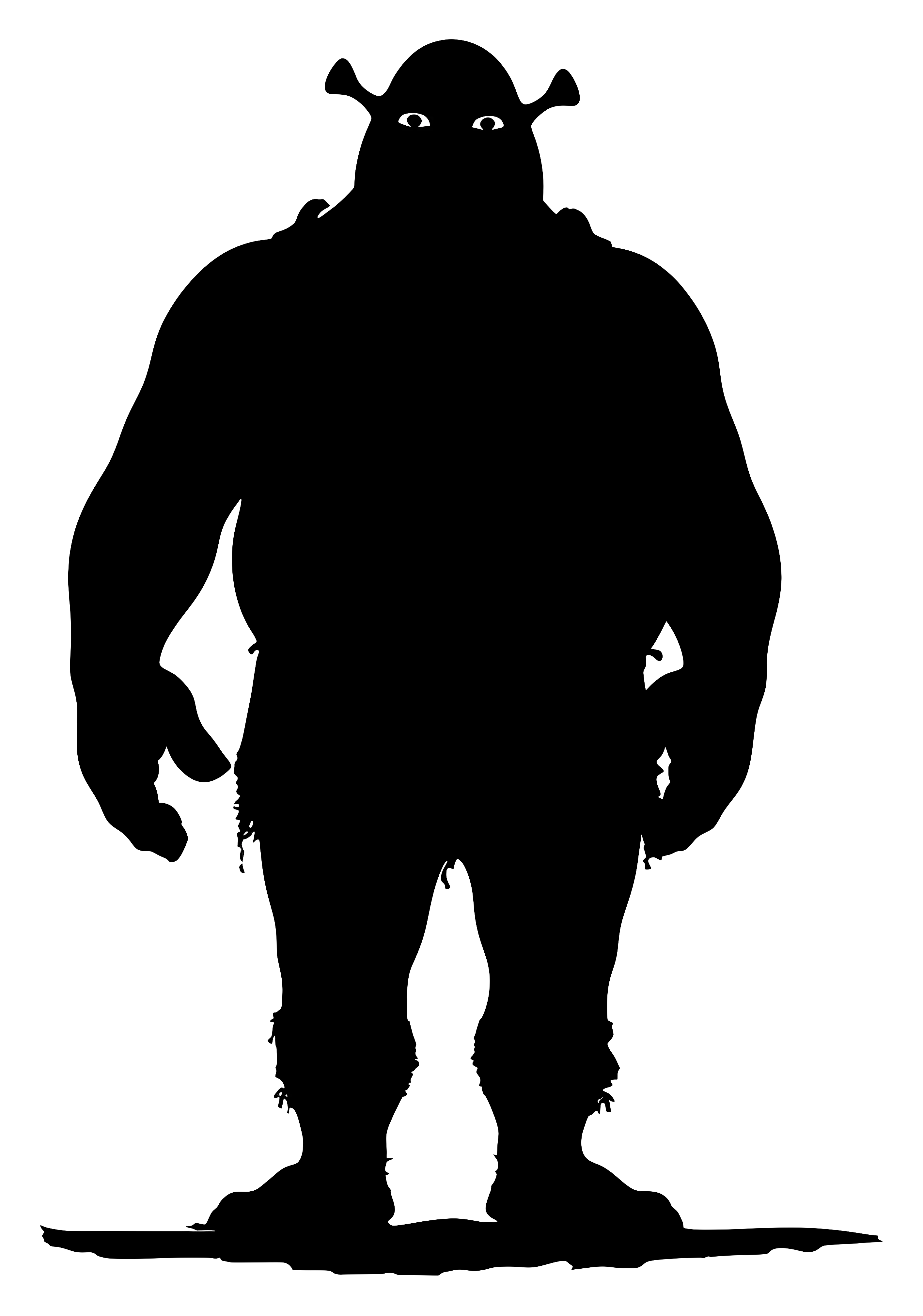 Silhouette of a Cartoon Character