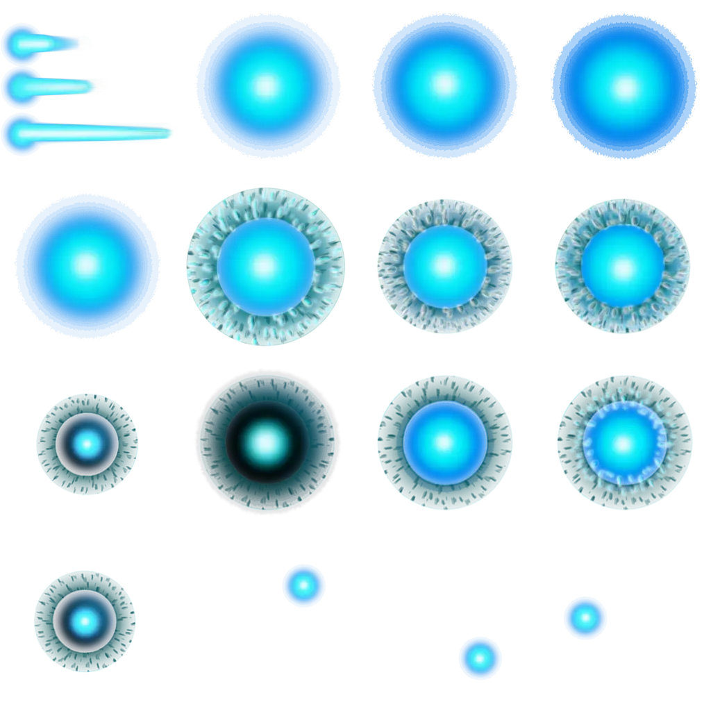 Blue Energy Orbs and Effects