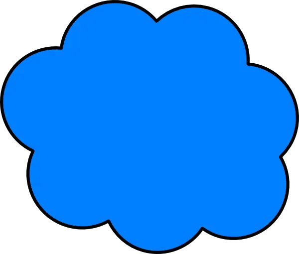 Simple Blue Cloud Symbol