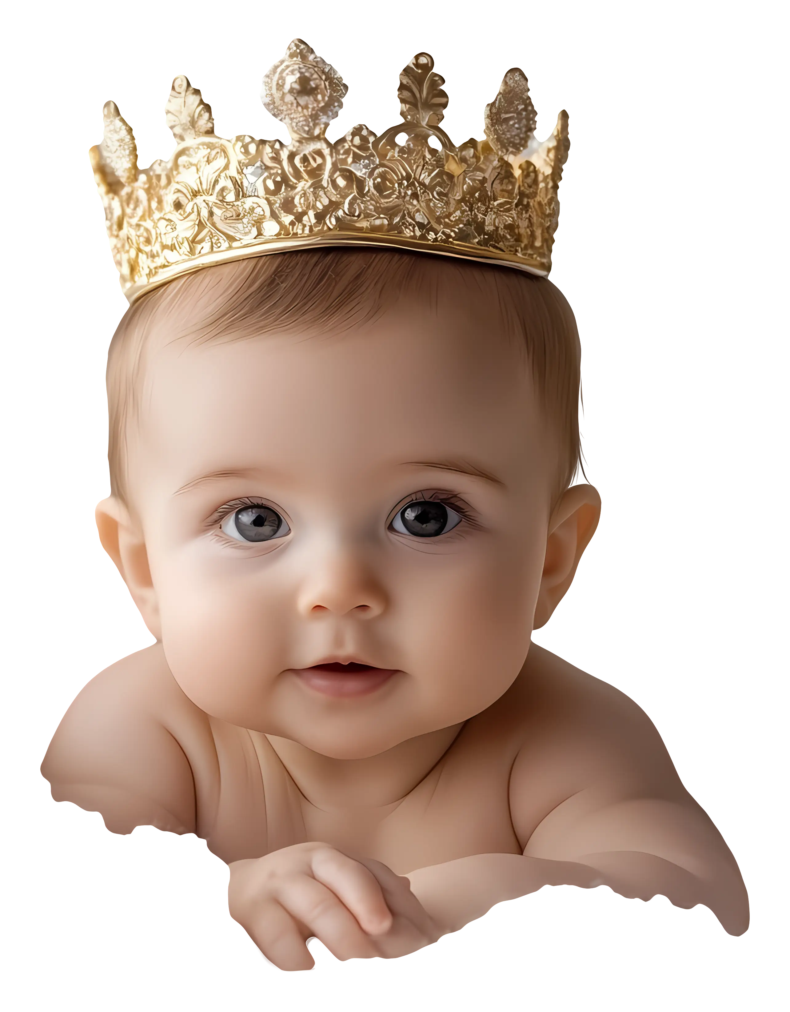 Adorable Baby with Crown