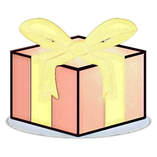 Gift Box with Yellow Ribbon