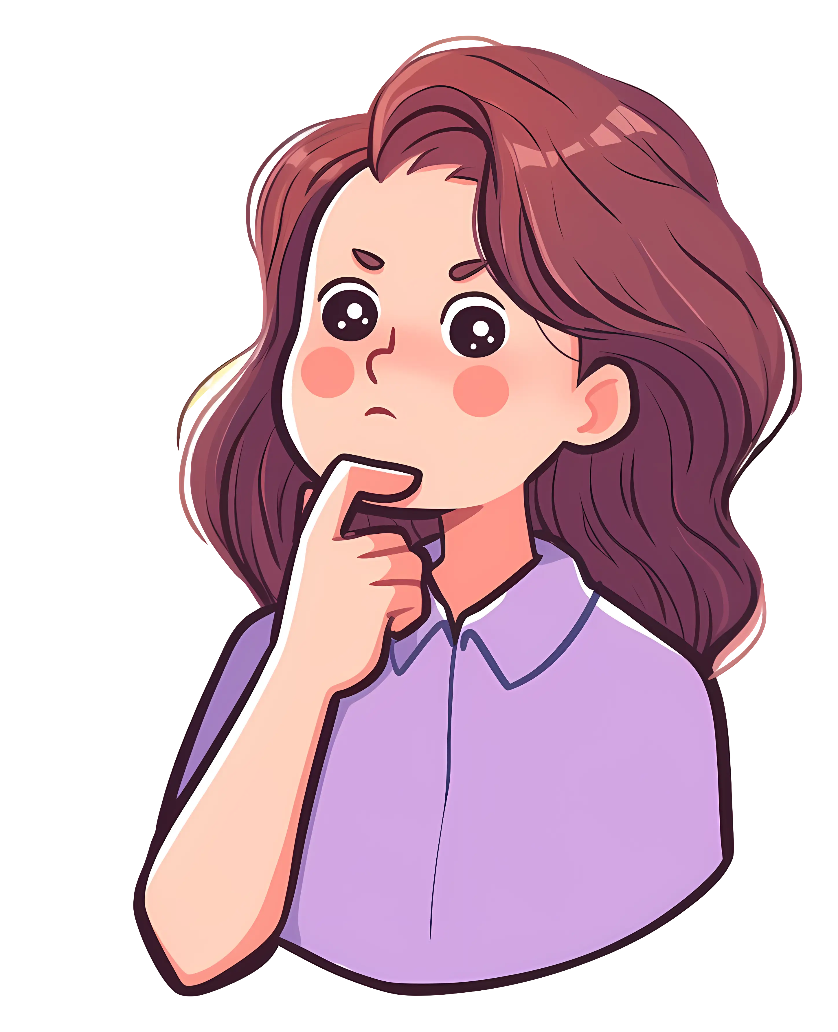 Woman in Thoughtful Pose