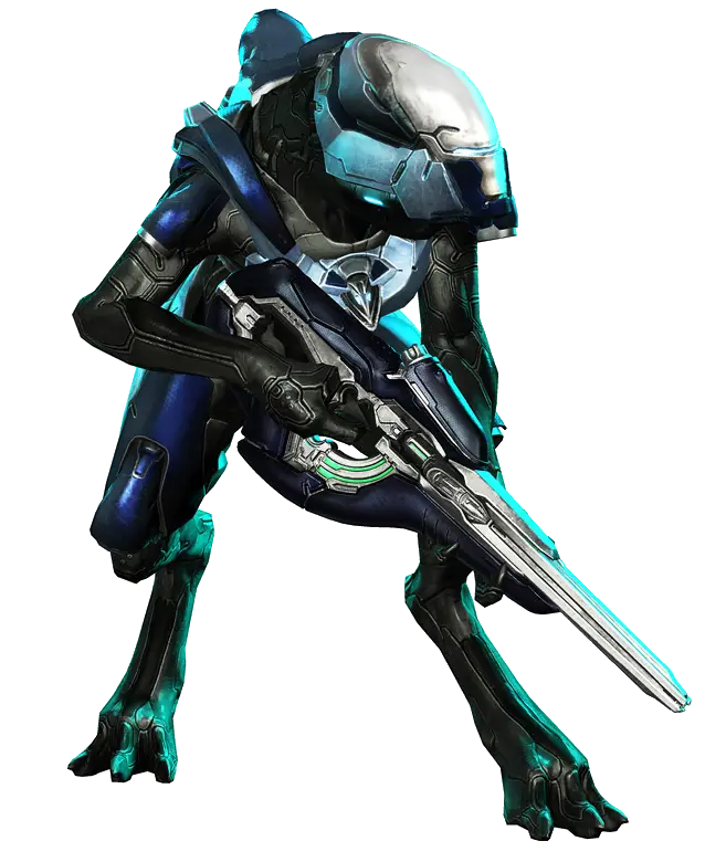 Alien Soldier with Futuristic Weapon