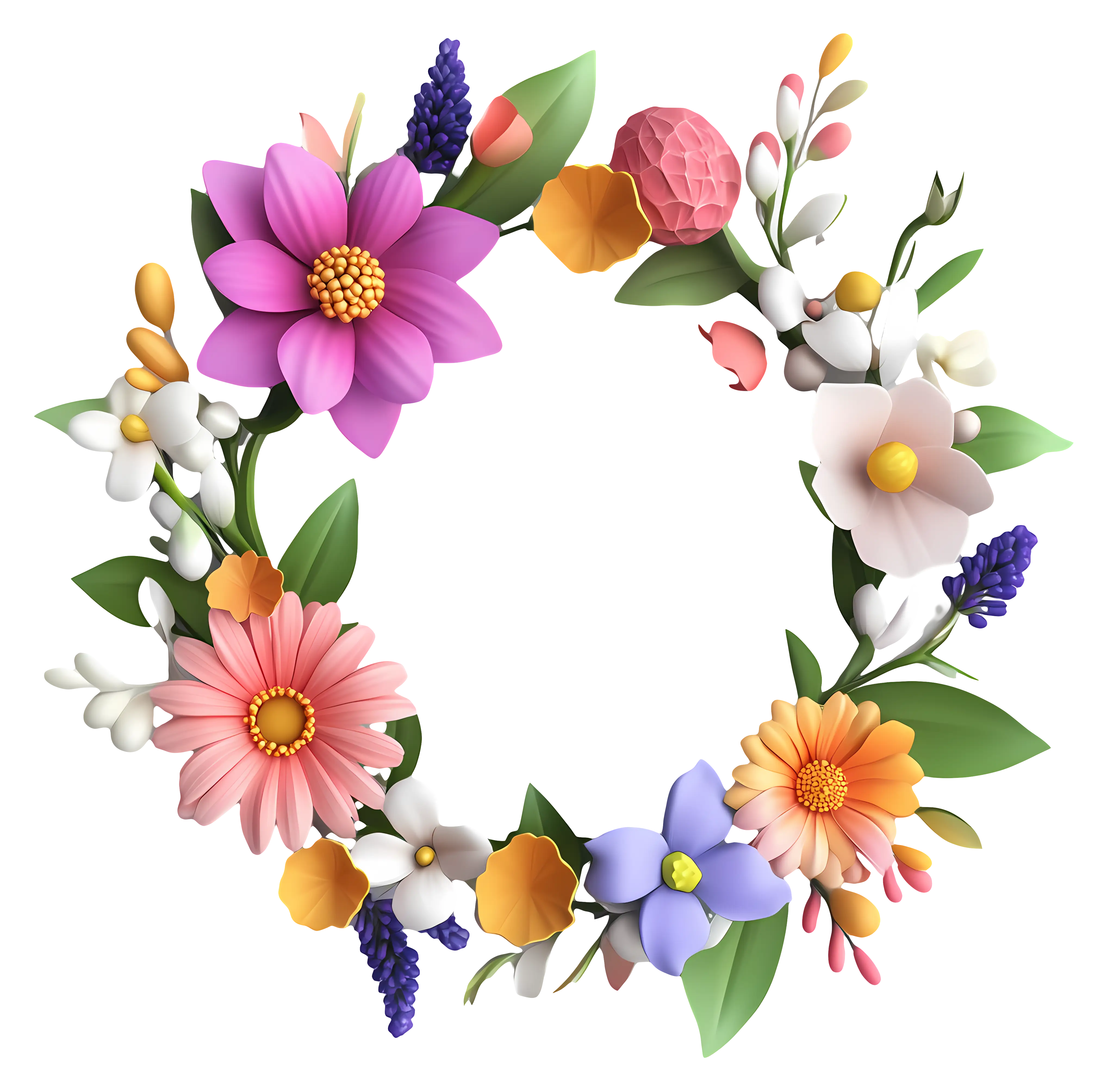 Colorful Floral Wreath