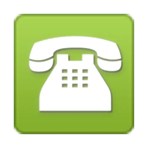 Green Telephone Icon for Communication