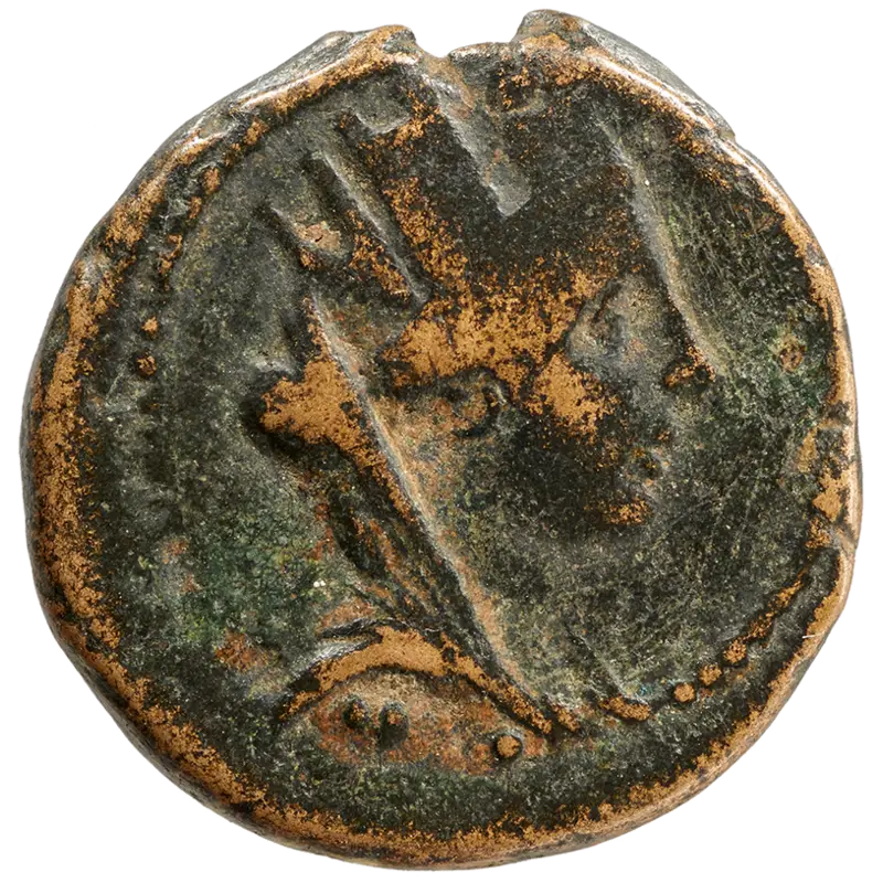 Ancient Bronze Coin with Detailed Engravings