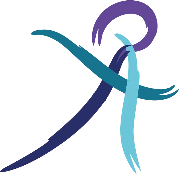 Blue and Purple Awareness Ribbon Illustration