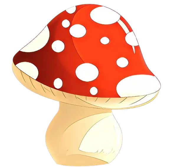 Red Polka Dot Mushroom Illustration