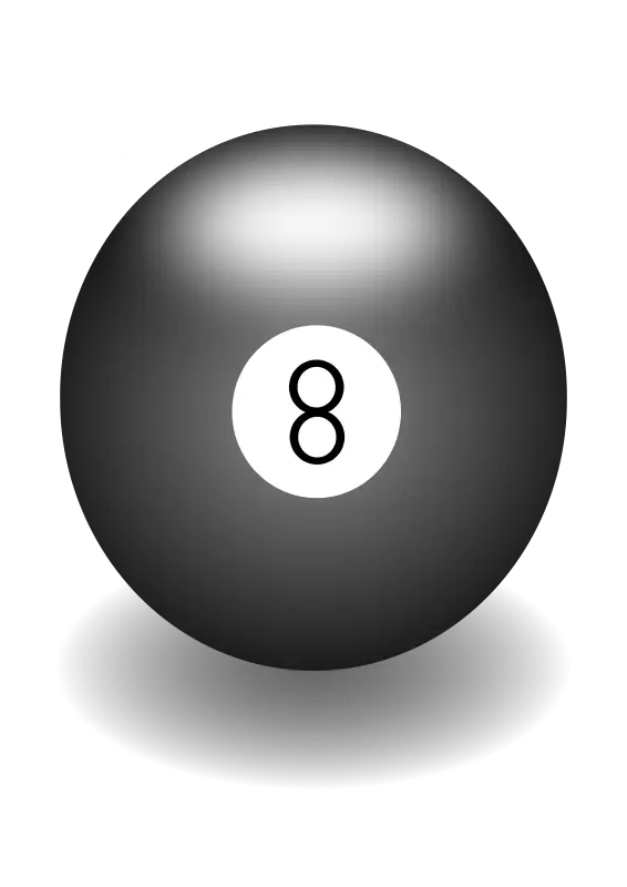 Black Eight Ball Illustration