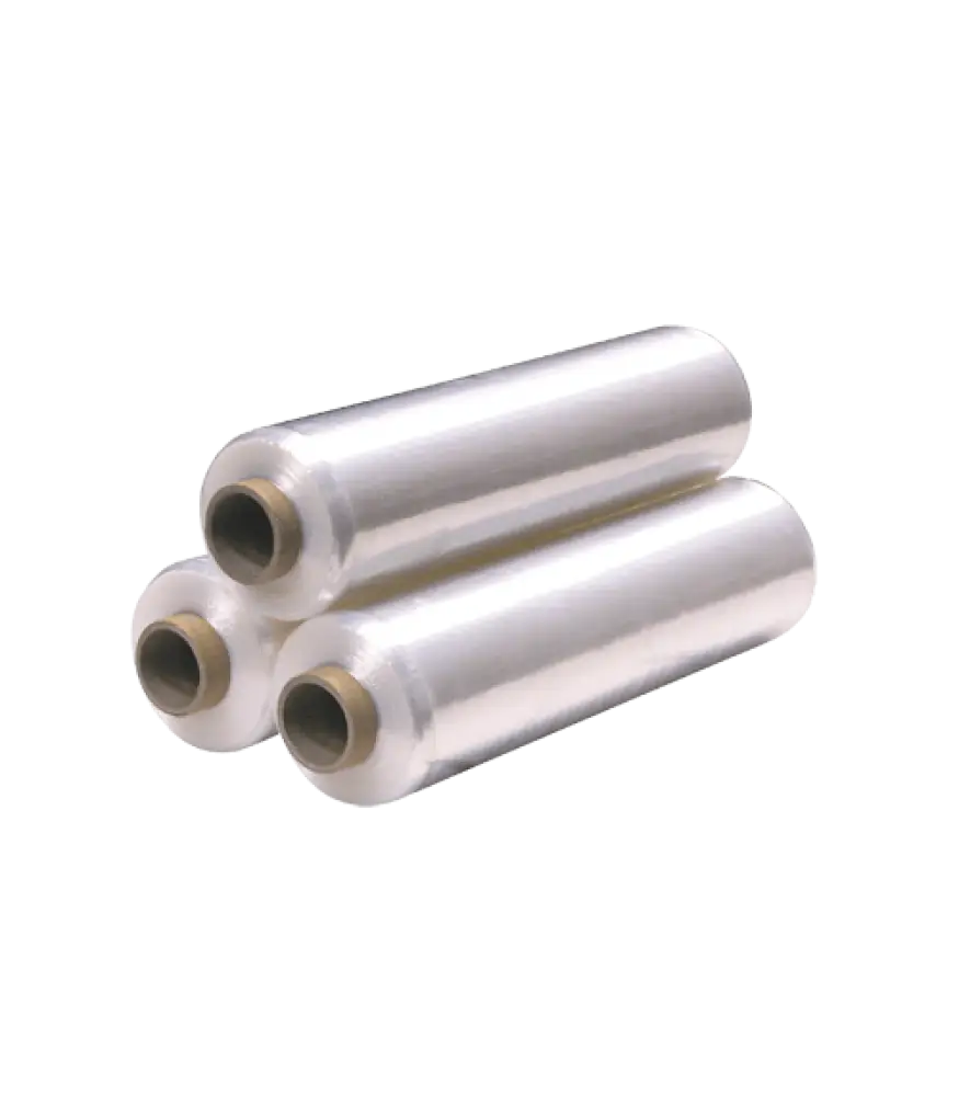 Three Transparent Plastic Rolls