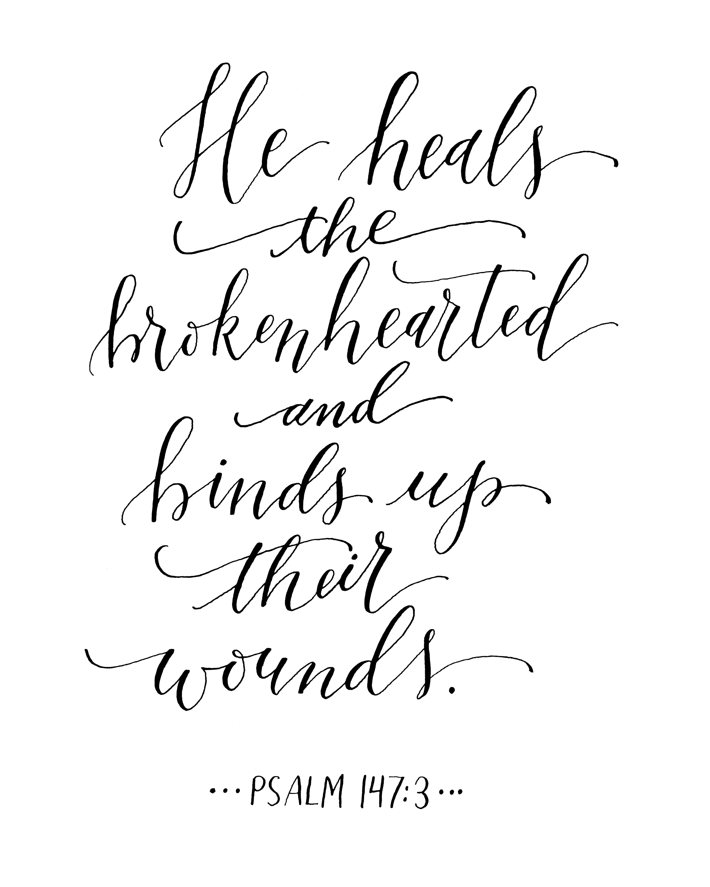 Inspirational Bible Verse from Psalm 147:3