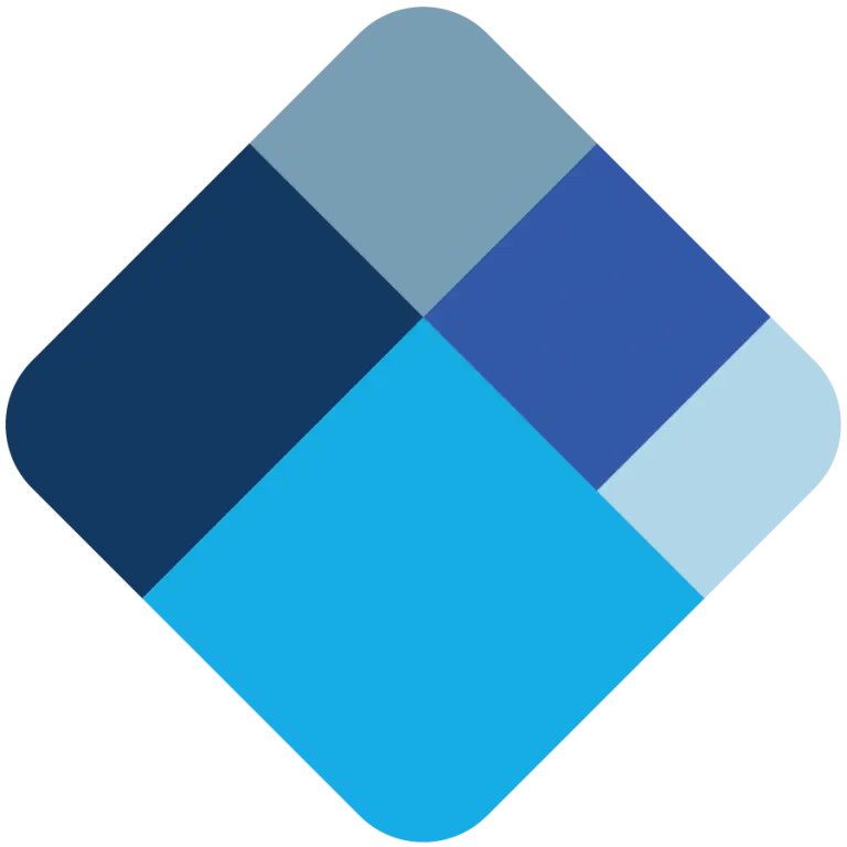 Blue and Grey Geometric Logo Design