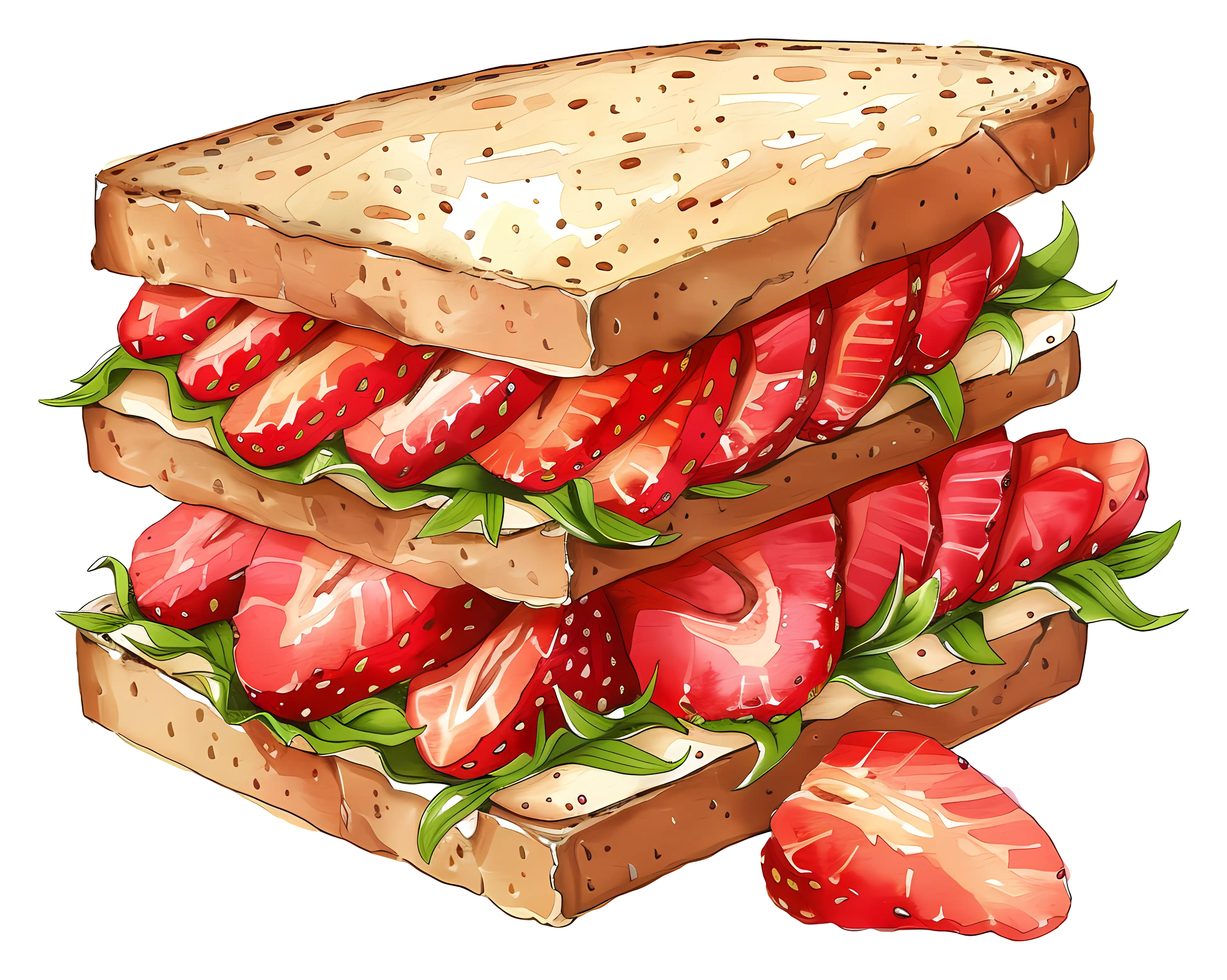 Delicious Strawberry Sandwich
