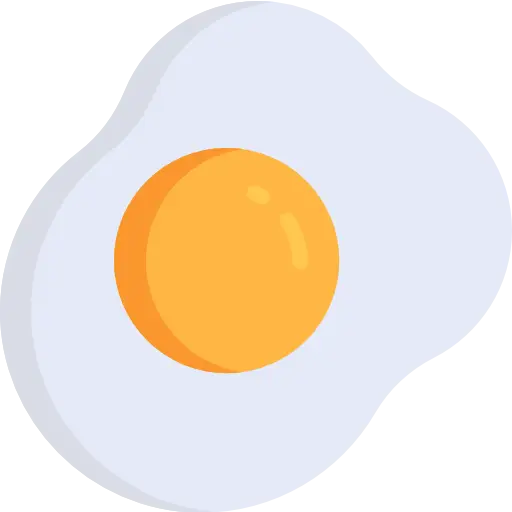Fried Egg with Bright Yellow Yolk