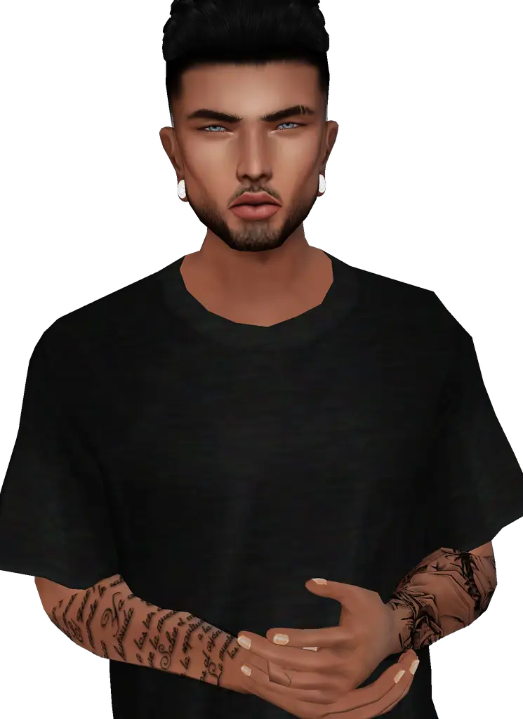 Animated Man with Tattoos