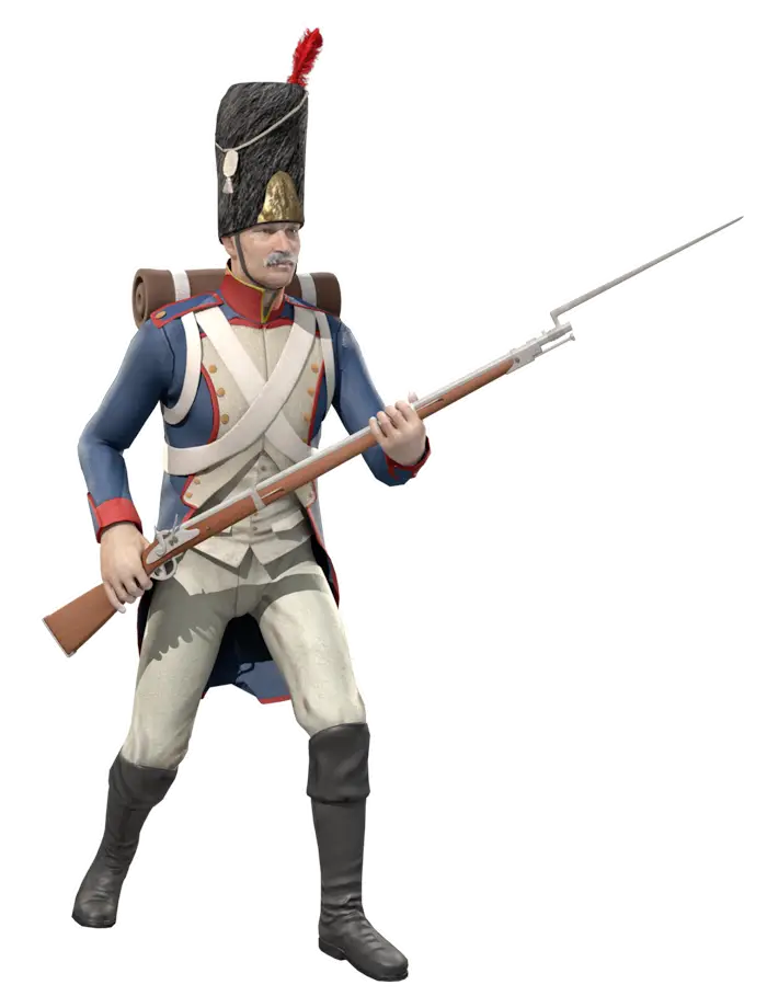 Historical Soldier with Bayonet