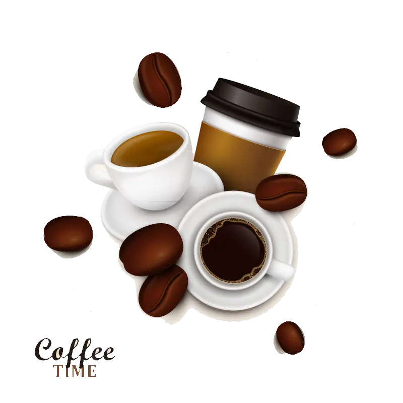 Coffee Cups with Beans