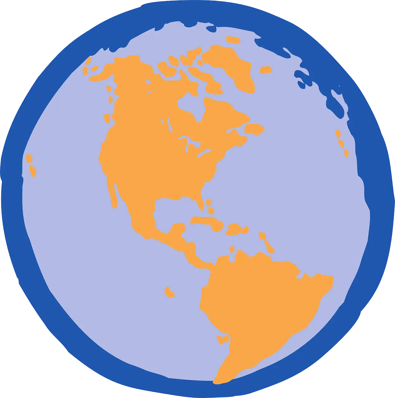 Globe Illustration Highlighting Continents