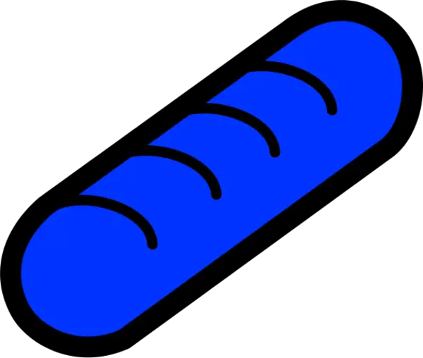 Blue Cartoon Bread Illustration
