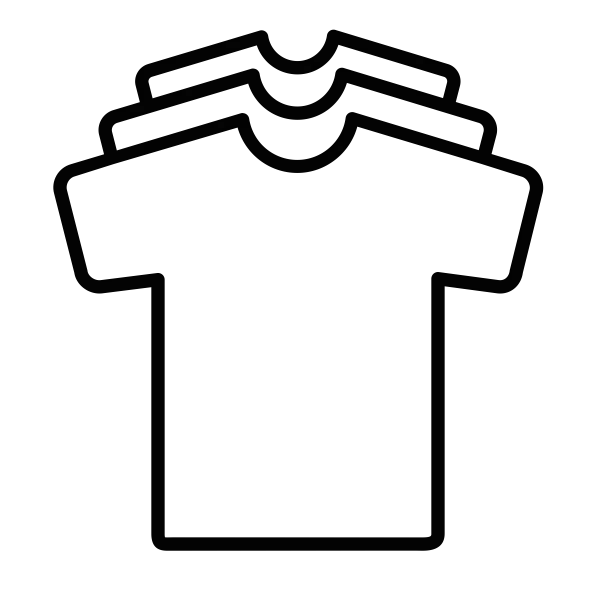 Stacked T-Shirts Outline