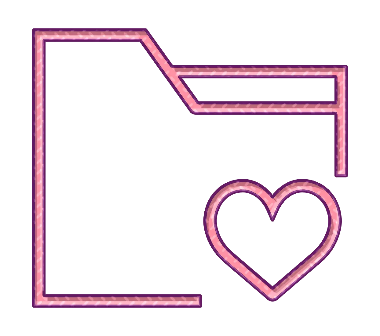 Pink Folder with Heart