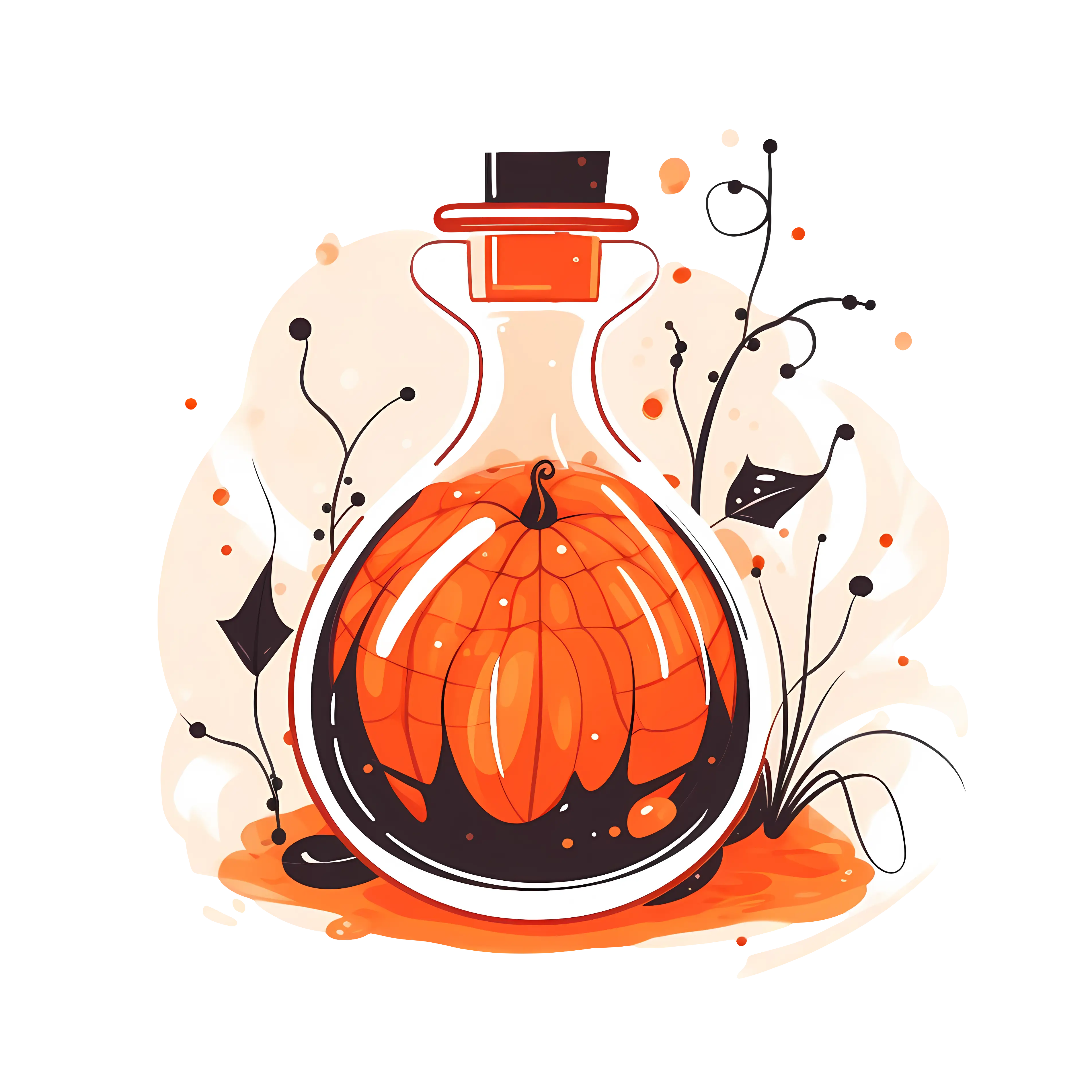 Halloween Pumpkin Potion Bottle