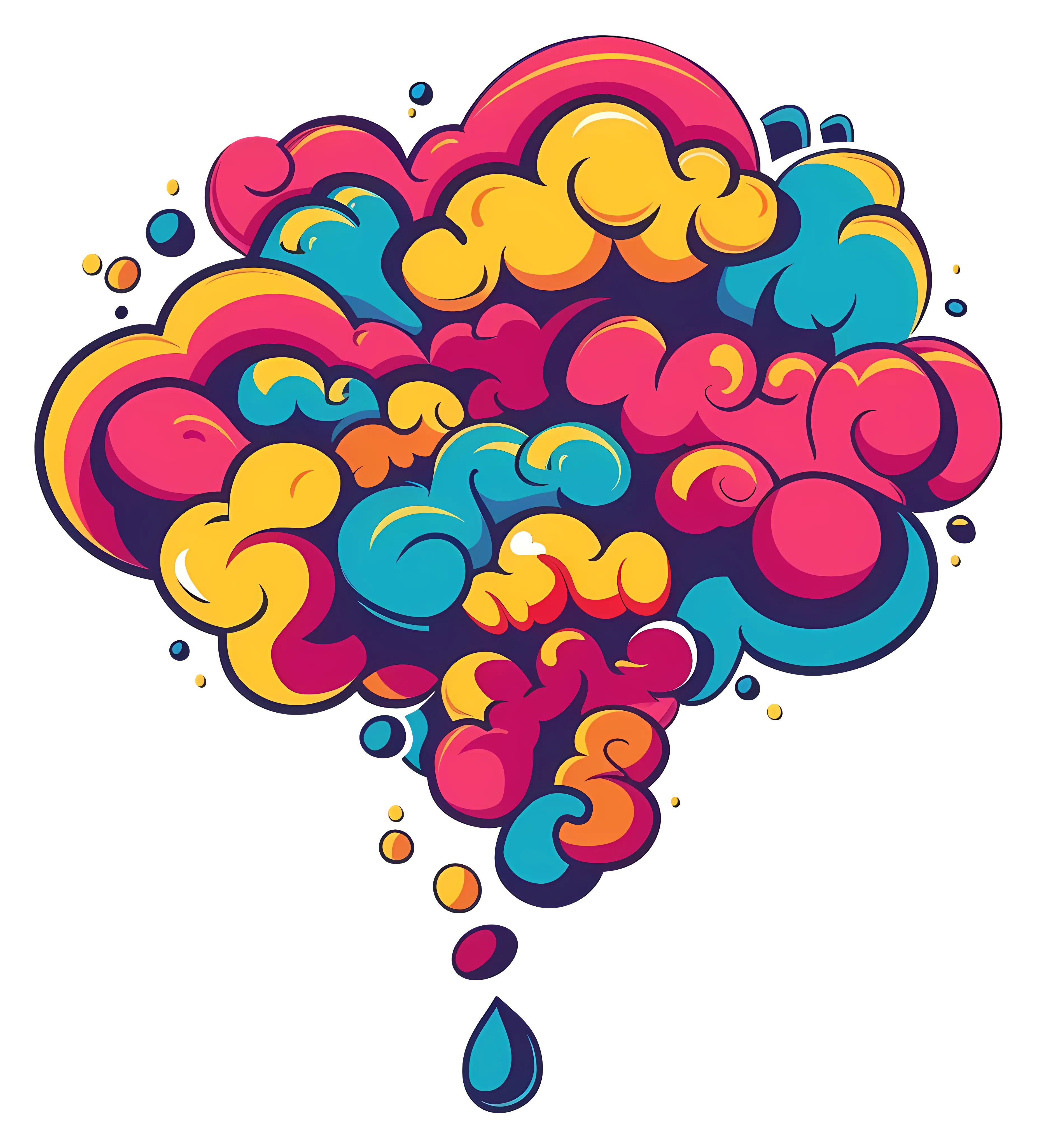 Colorful Abstract Cloud Illustration