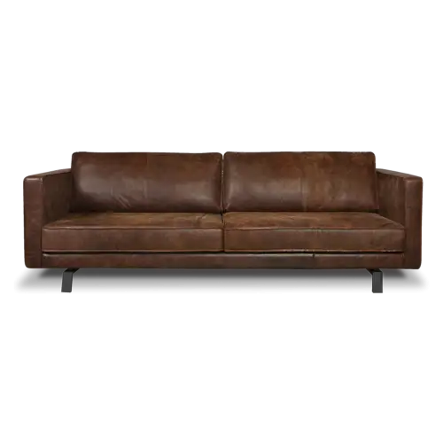 Elegant Brown Leather Sofa for Living Rooms